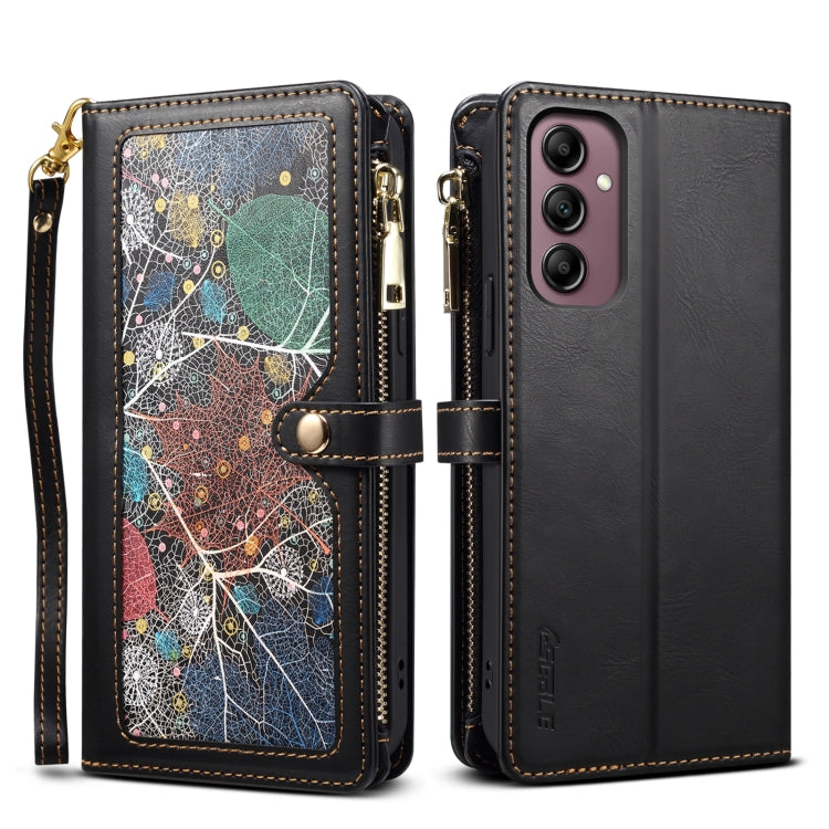 ESEBLE Star Series Lanyard Zipper Wallet RFID Leather Case, For Samsung Galaxy S25 5G, For Samsung Galaxy S25+ 5G, For Samsung Galaxy S25 Ultra 5G, For Samsung Galaxy S24 FE 5G, For Samsung Galaxy S24 Ultra 5G, For Samsung Galaxy S24+ 5G