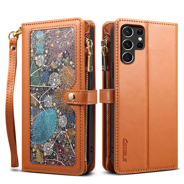 ESEBLE Star Series Lanyard Zipper Wallet RFID Leather Case, For Samsung Galaxy S25 5G, For Samsung Galaxy S25+ 5G, For Samsung Galaxy S25 Ultra 5G, For Samsung Galaxy S24 FE 5G, For Samsung Galaxy S24 Ultra 5G, For Samsung Galaxy S24+ 5G