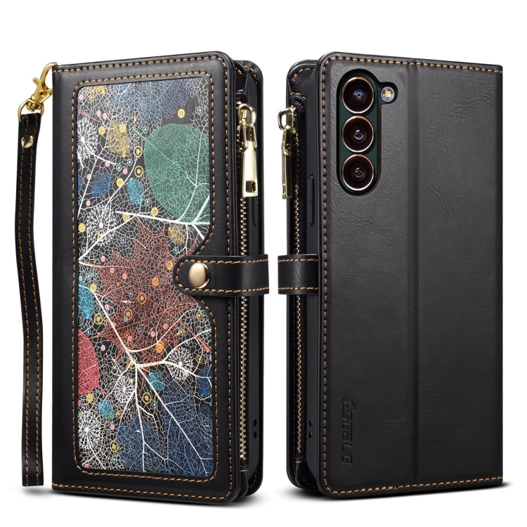 ESEBLE Star Series Lanyard Zipper Wallet RFID Leather Case, For Samsung Galaxy S25 5G, For Samsung Galaxy S25+ 5G, For Samsung Galaxy S25 Ultra 5G, For Samsung Galaxy S24 FE 5G, For Samsung Galaxy S24 Ultra 5G, For Samsung Galaxy S24+ 5G