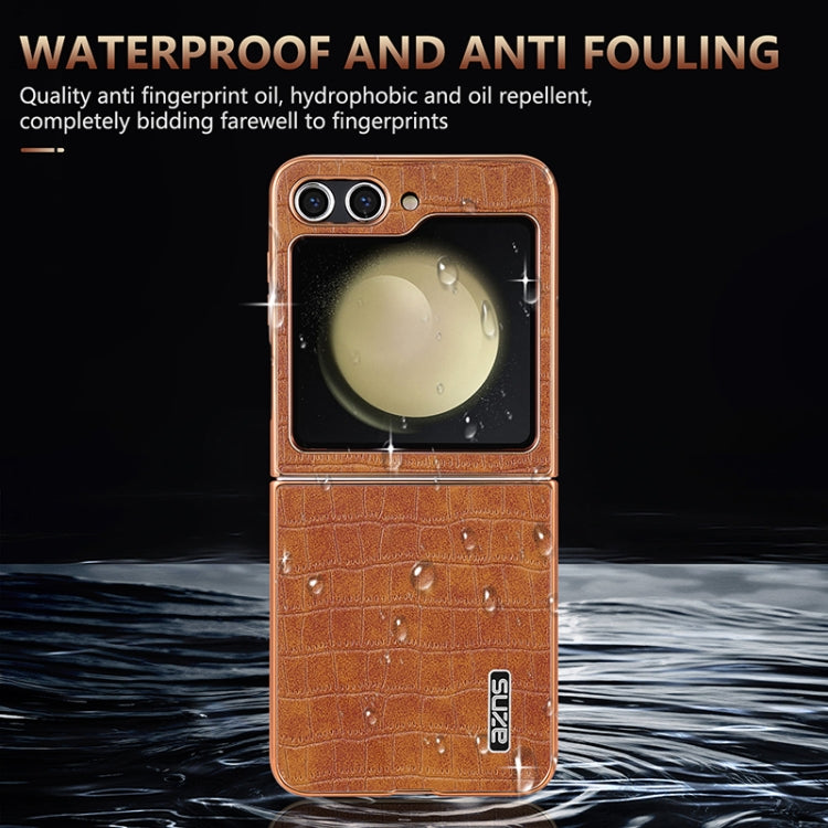 AZNS Electroplated Frame Crocodile Texture Full Coverage Phone Case