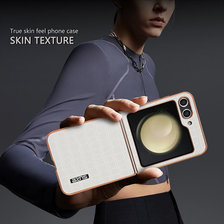 AZNS Electroplated Frame Crocodile Texture Full Coverage Phone Case