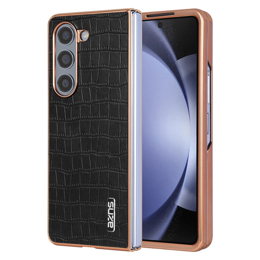 AZNS Electroplated Frame Crocodile Texture Full Coverage Phone Case
