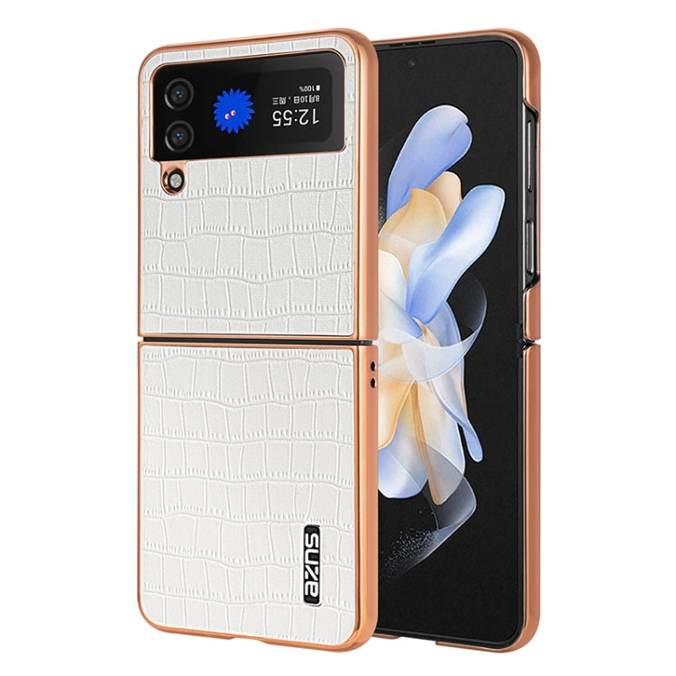 AZNS Electroplated Frame Crocodile Texture Full Coverage Phone Case