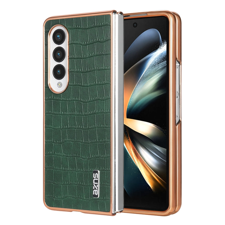 AZNS Electroplated Frame Crocodile Texture Full Coverage Phone Case