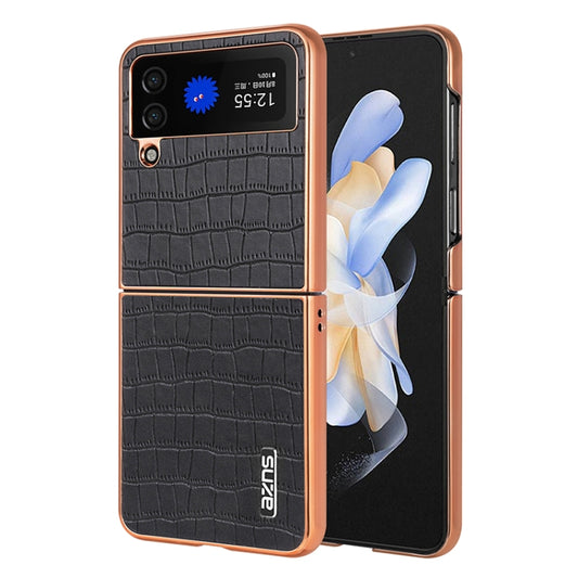 AZNS Electroplated Frame Crocodile Texture Full Coverage Phone Case