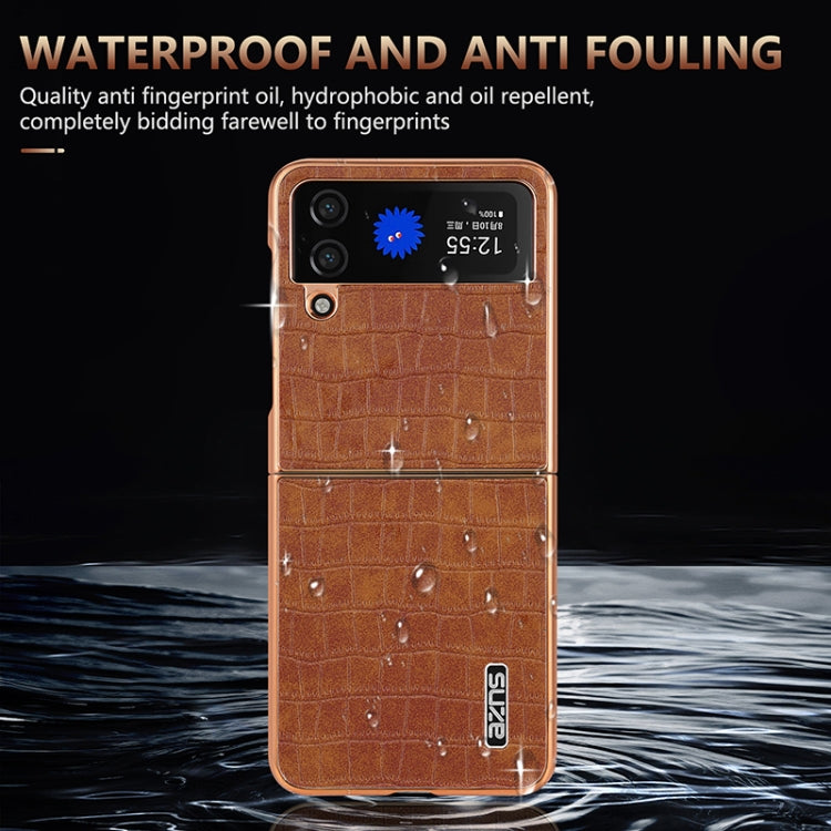AZNS Electroplated Frame Crocodile Texture Full Coverage Phone Case