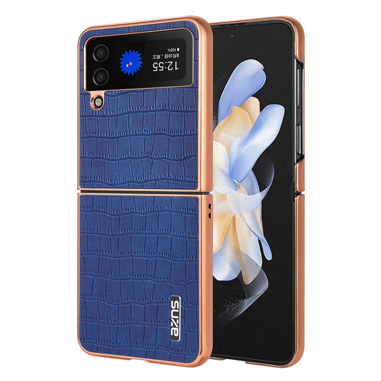 AZNS Electroplated Frame Crocodile Texture Full Coverage Phone Case