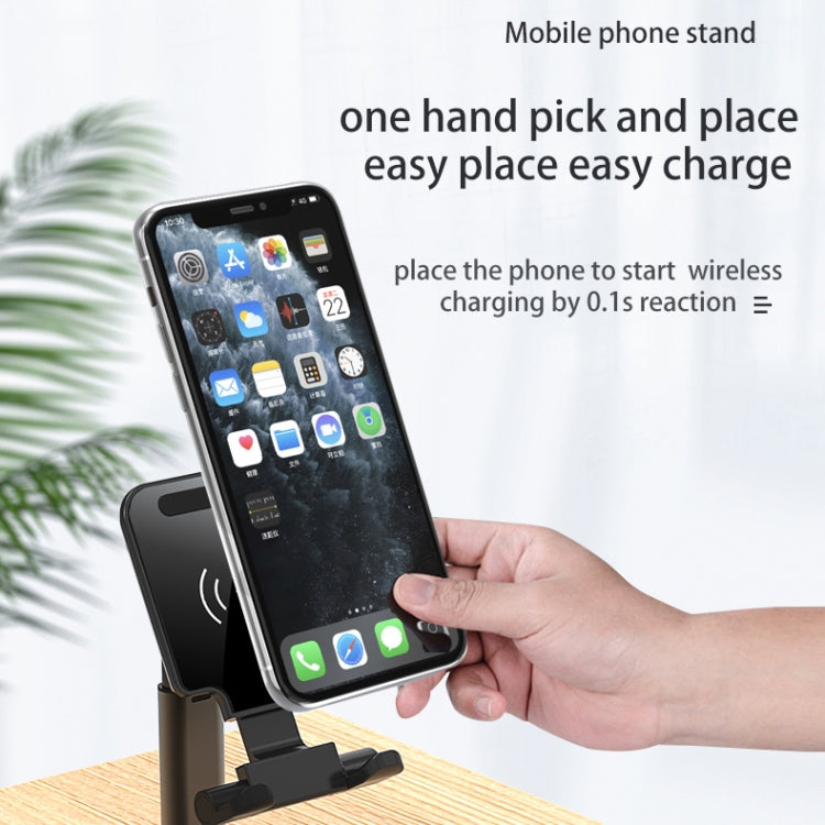 T6 2 in 1 Portable Folding Stand Wireless Charging, Only Bracket, Single Charge, Double Charge