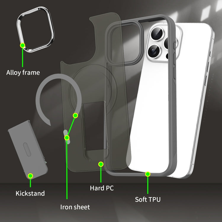 Acrylic Hybrid TPU MagSafe Holder Phone Case, For iPhone 11 Pro Max, For iPhone 11, For iPhone 11 Pro