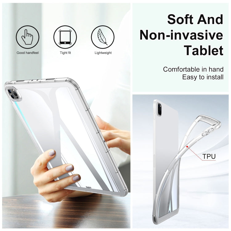 Clear TPU Tablet Case, For iPad mini 6 / mini 2024, For iPad Pro 12.9 2022 / 2021 / 2020, For iPad Pro 11 2022 / 2021 / 2020, For iPad 10th Gen 10.9 2022, For iPad Air 2022 / 2020 10.9