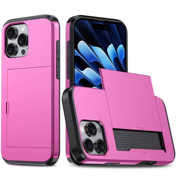 Shockproof Armor Phone Case with Card Slot, For iPhone 16 Pro Max, For iPhone 16 Pro