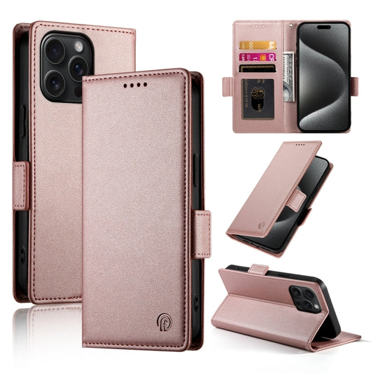 Side Buckle Magnetic Frosted Leather Phone Case, For iPhone 15 Pro Max, For iPhone 15 Pro, For iPhone 15 Plus