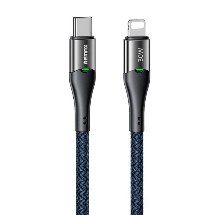 REMAX RC-C116 1.2m 30W Type-C to 8 Pin Smart Power-off Fast Charging Data Cable, Type-C to 8 Pin