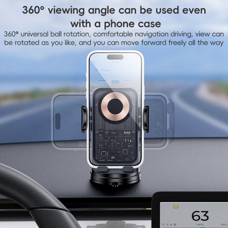 Yesido C307 15W Suction Cup Car Wireless Charging Holder, C307