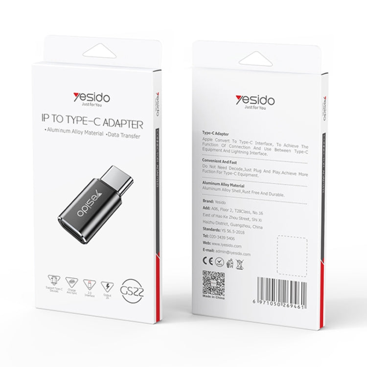 Yesido GS22 USB-C / Type-C to 8 Pin OTG Adapter, GS22