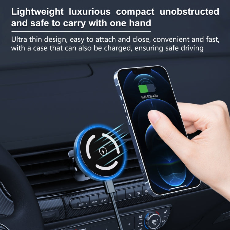 M68 15W Magnetic QI Standard Wireless Charging Car Holder, M68 QI Standard