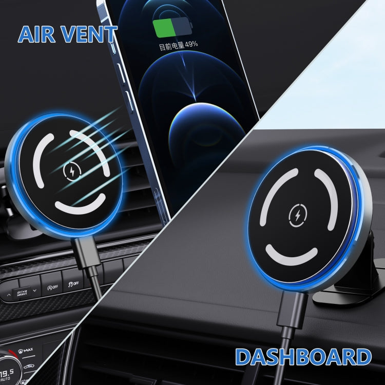 M68 15W Magnetic QI Standard Wireless Charging Car Holder, M68 QI Standard