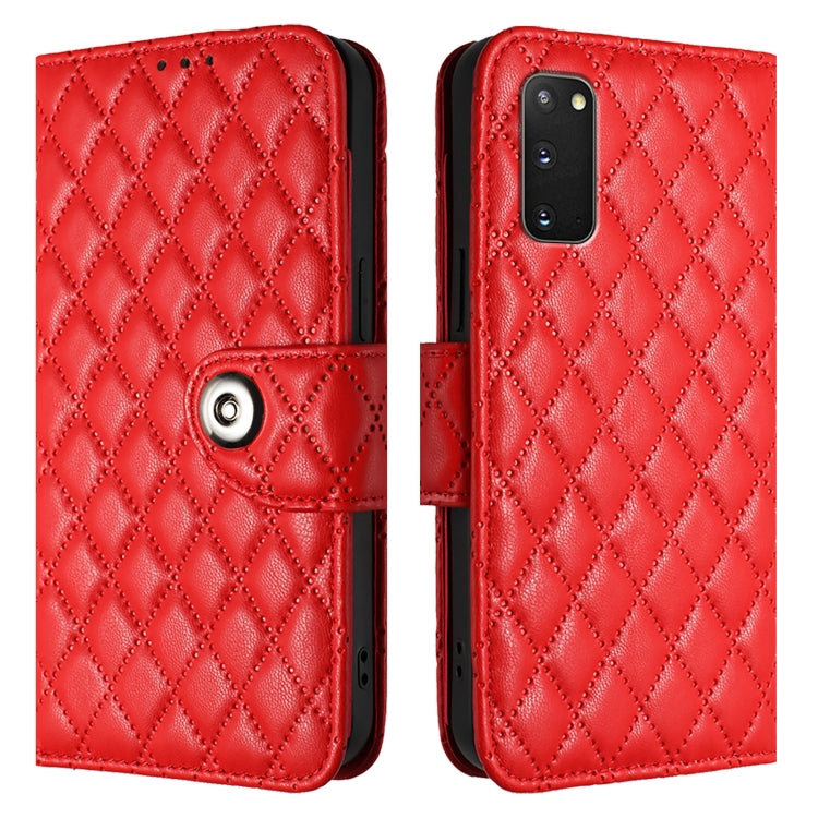 Rhombic Texture Flip Leather Phone Case with Lanyard, For Samsung Galaxy S20, For Samsung Galaxy S20+, For Samsung Galaxy S10 Lite, For Samsung Galaxy S10e, For Samsung Galaxy S10+