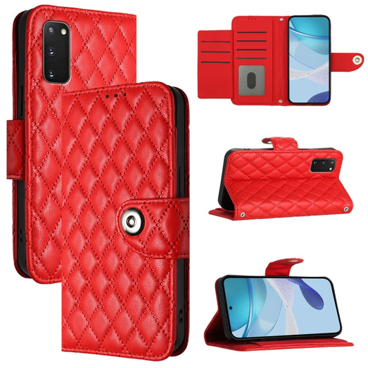 Rhombic Texture Flip Leather Phone Case with Lanyard, For Samsung Galaxy S20, For Samsung Galaxy S20+, For Samsung Galaxy S10 Lite, For Samsung Galaxy S10e, For Samsung Galaxy S10+