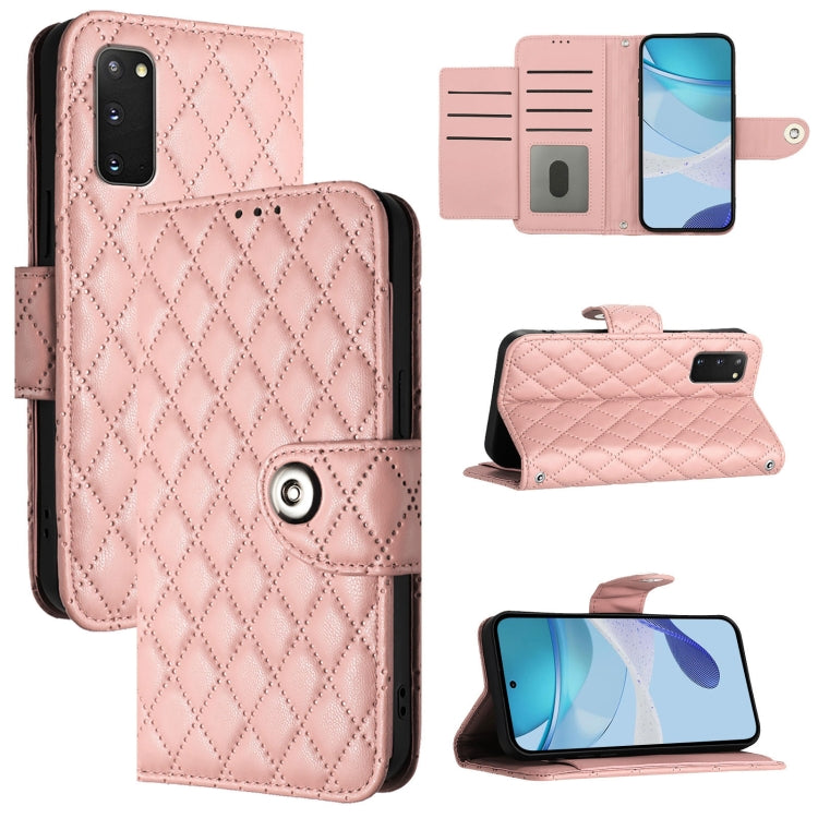 Rhombic Texture Flip Leather Phone Case with Lanyard, For Samsung Galaxy S20, For Samsung Galaxy S20+, For Samsung Galaxy S10 Lite, For Samsung Galaxy S10e, For Samsung Galaxy S10+