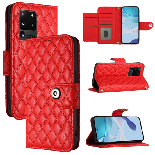 Rhombic Texture Flip Leather Phone Case with Lanyard, For Samsung Galaxy S20 Ultra, For Samsung Galaxy S20, For Samsung Galaxy S20+, For Samsung Galaxy S10 Lite, For Samsung Galaxy S10e