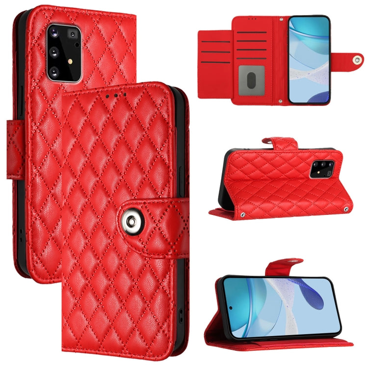 Rhombic Texture Flip Leather Phone Case with Lanyard, For Samsung Galaxy S20, For Samsung Galaxy S20+, For Samsung Galaxy S10 Lite, For Samsung Galaxy S10e, For Samsung Galaxy S10+