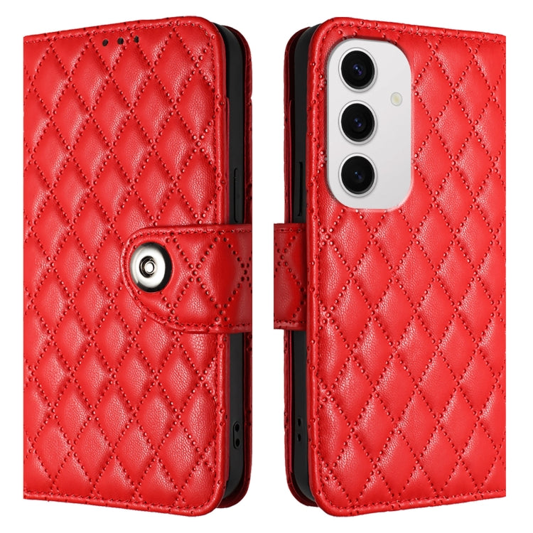 Rhombic Texture Flip Leather Phone Case with Lanyard, For Samsung Galaxy S24 FE 5G, For Samsung Galaxy S21 5G, For Samsung Galaxy S21+ 5G, For Samsung Galaxy S21 Ultra 5G, For Samsung Galaxy S20 Ultra