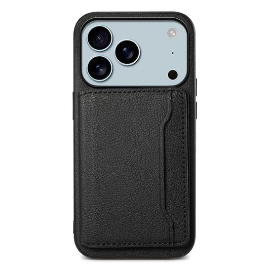 Calf Texture Card Bag Design Full Coverage Phone Case, For iPhone 17 Pro Max, For iPhone 17 Pro, For iPhone 17, For iPhone 17 Air, For iPhone 16 Pro Max, For iPhone 16 Pro