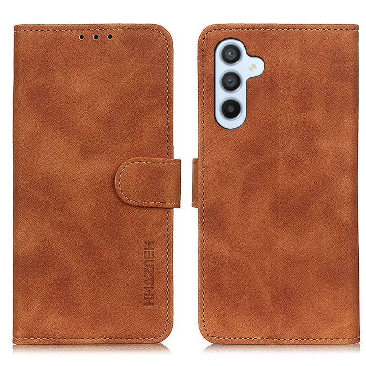 KHAZNEH Retro Texture Horizontal Flip Leather Phone Case, For Samsung Galaxy S25 Ultra 5G, For Samsung Galaxy S24 FE 5G