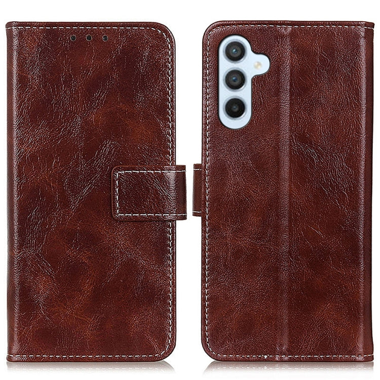 Retro Crazy Horse Texture Leather Phone Case, For Samsung Galaxy S25 Ultra 5G, For Samsung Galaxy S24 FE 5G