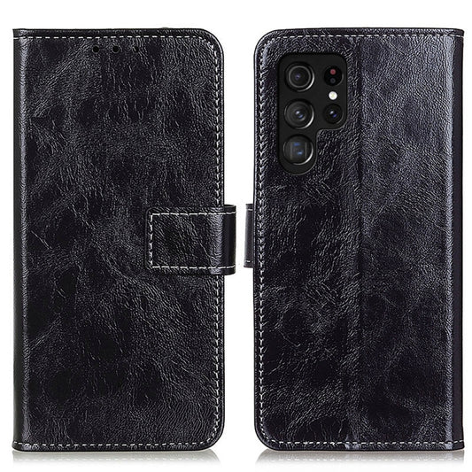 Retro Crazy Horse Texture Leather Phone Case, For Samsung Galaxy S25 Ultra 5G, For Samsung Galaxy S24 FE 5G