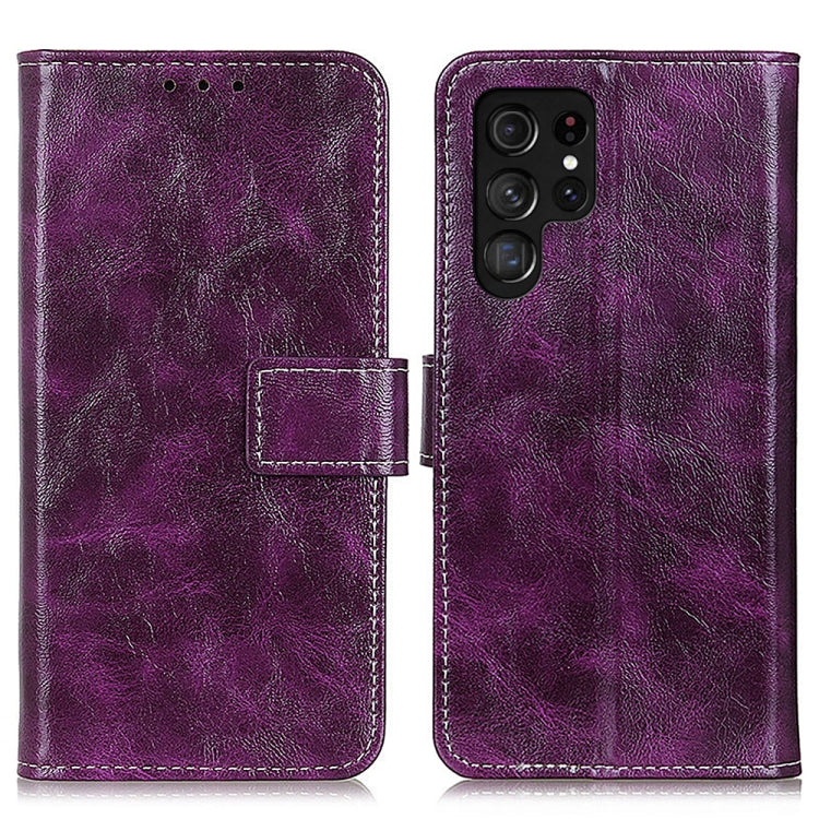 Retro Crazy Horse Texture Leather Phone Case, For Samsung Galaxy S25 Ultra 5G, For Samsung Galaxy S24 FE 5G