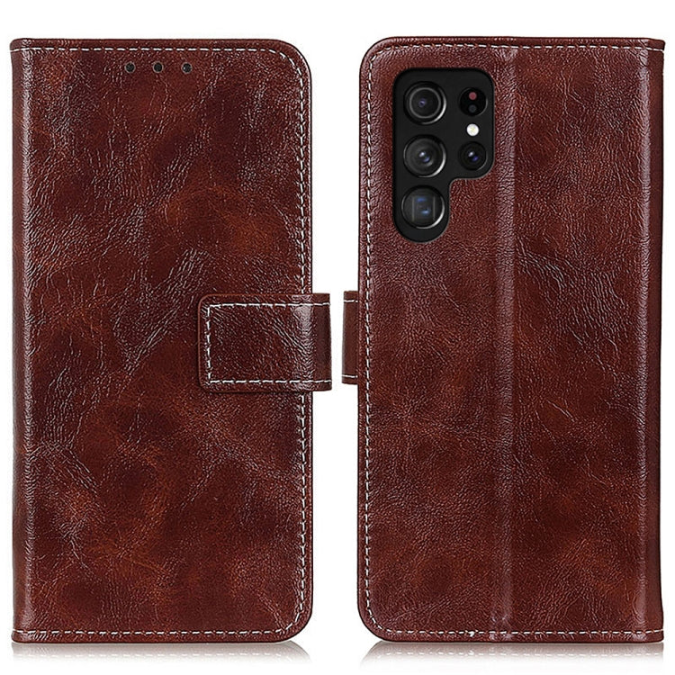 Retro Crazy Horse Texture Leather Phone Case, For Samsung Galaxy S25 Ultra 5G, For Samsung Galaxy S24 FE 5G