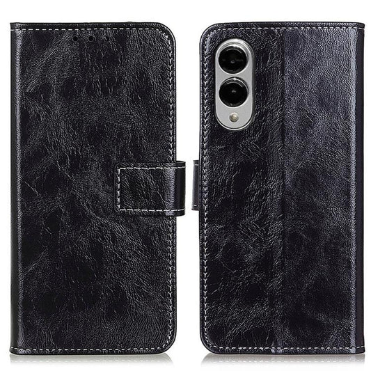 Retro Crazy Horse Texture Leather Phone Case, For Samsung Galaxy S25 Edge 5G, For Samsung Galaxy S25 Ultra 5G, For Samsung Galaxy S24 FE 5G