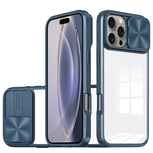 Sliding Camshield Acrylic Hybrid TPU Phone Case, For iPhone 16 Pro Max, For iPhone 16 Pro, For iPhone 16 Plus