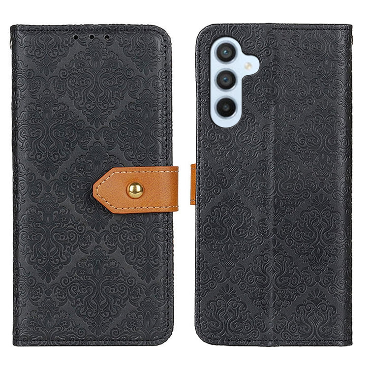 European Floral Embossed Leather Phone Case, For Samsung Galaxy S25 Ultra 5G, For Samsung Galaxy S24 FE 5G