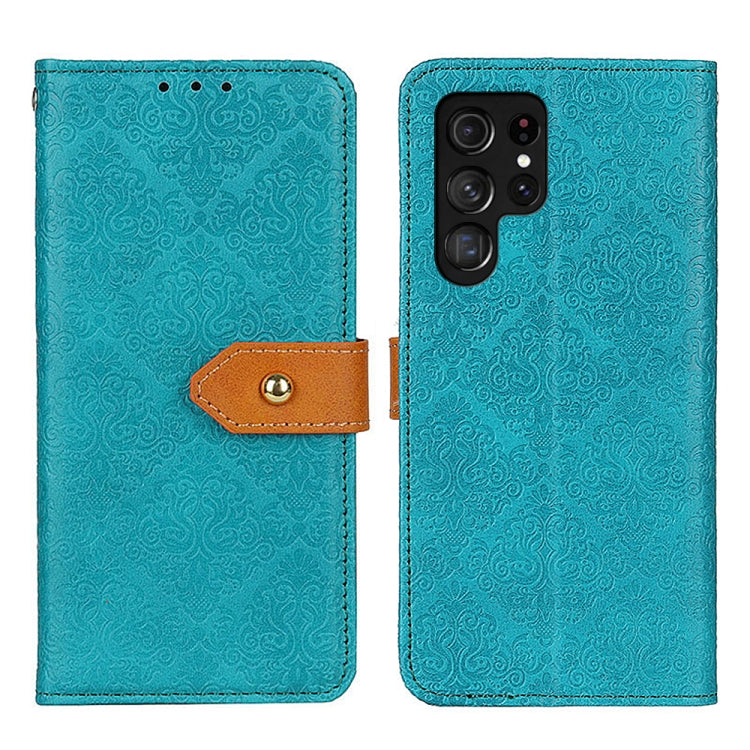 European Floral Embossed Leather Phone Case, For Samsung Galaxy S25 Ultra 5G, For Samsung Galaxy S24 FE 5G