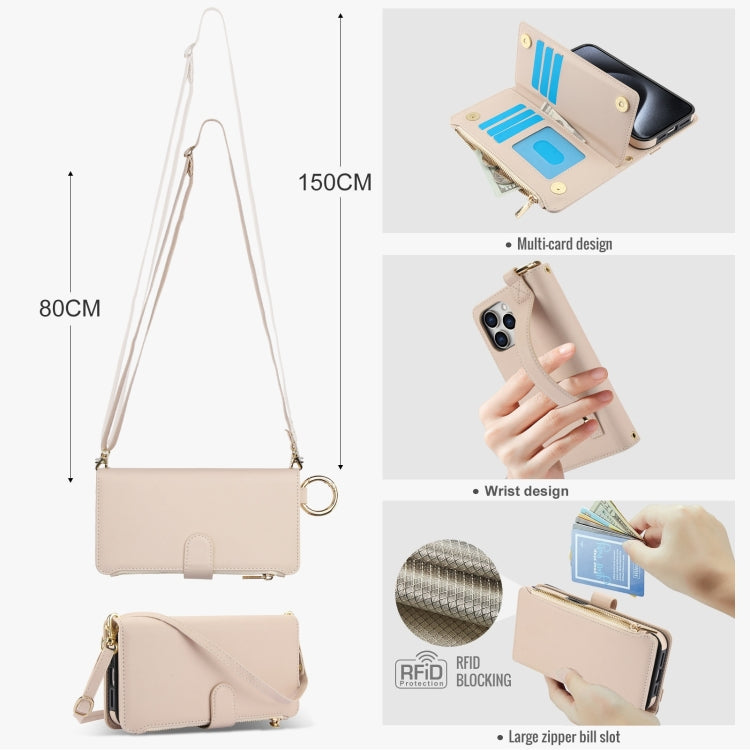 Crossbody Ring Multifunctional Wallet Leather Phone Case, For iPhone 15 Pro Max, For iPhone 15 Pro, For iPhone 15 Plus, For iPhone 15