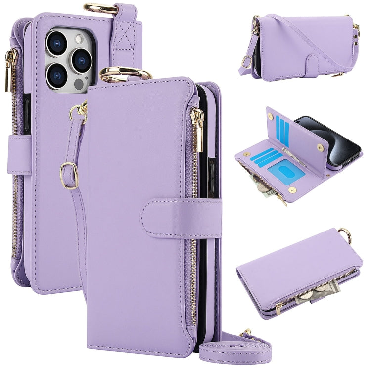 Crossbody Ring Multifunctional Wallet Leather Phone Case, For iPhone 15 Pro Max, For iPhone 15 Pro, For iPhone 15 Plus, For iPhone 15