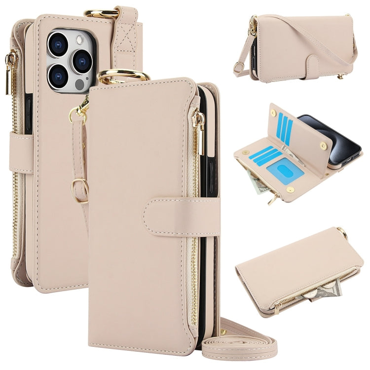 Crossbody Ring Multifunctional Wallet Leather Phone Case, For iPhone 15 Pro Max, For iPhone 15 Pro, For iPhone 15 Plus, For iPhone 15