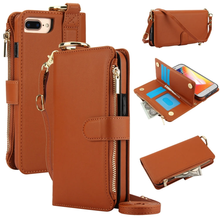 Crossbody Ring Multifunctional Wallet Leather Phone Case, For iPhone 7 / 8 / SE 2022, For iPhone 13 Pro Max, For iPhone 13 Pro