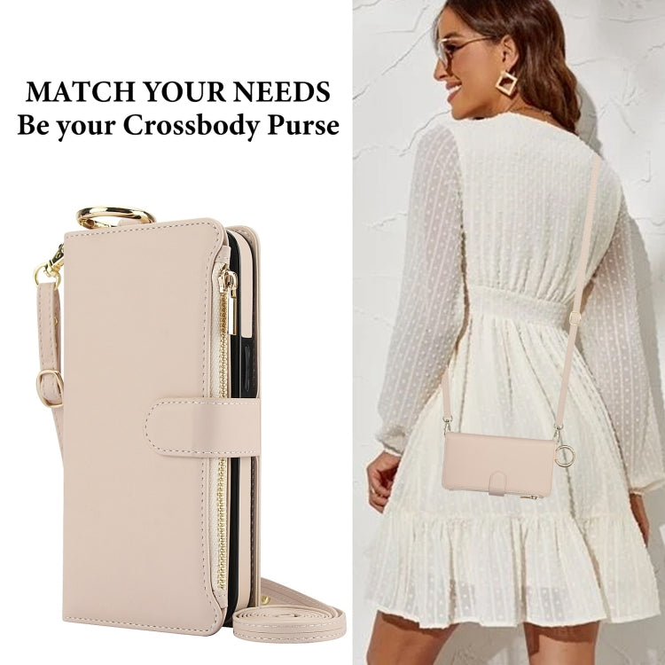 Crossbody Ring Multifunctional Wallet Leather Phone Case, For iPhone 13, For iPhone 13 mini, For iPhone 12 / 12 Pro