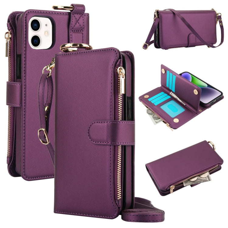 Crossbody Ring Multifunctional Wallet Leather Phone Case, For iPhone 12 Pro Max, For iPhone 12 mini, For iPhone 11 Pro Max