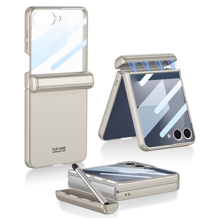 GKK Integrated Magnetic Full Coverage Flip Phone Case with Pen Box+Pen