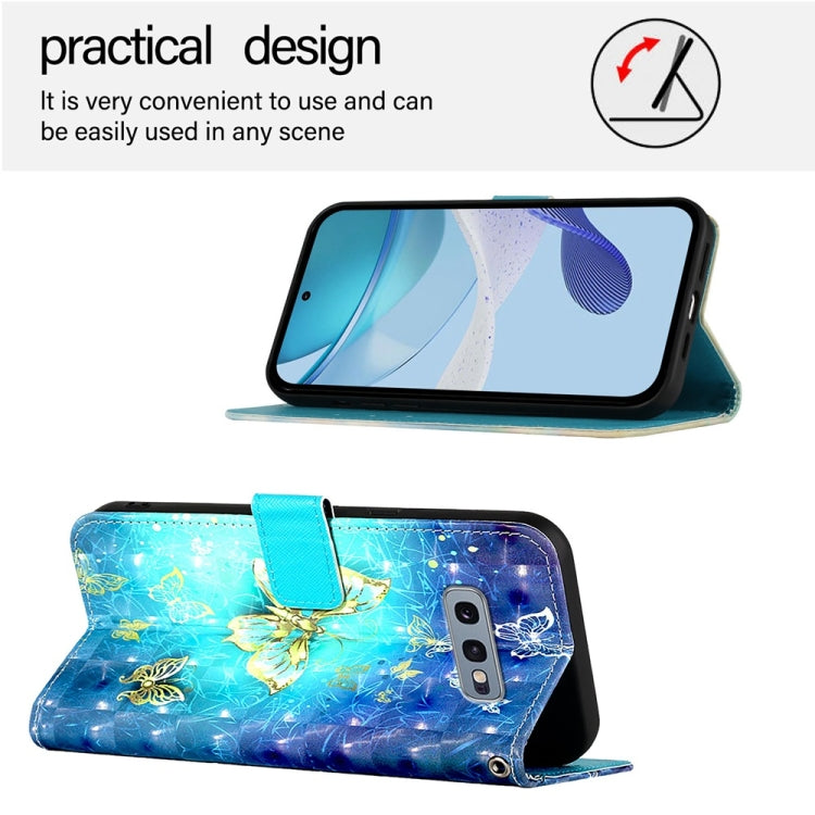 3D Painting Horizontal Flip Leather Phone Case, For Samsung Galaxy S10e, For Samsung Galaxy S10+, For Samsung Galaxy S10