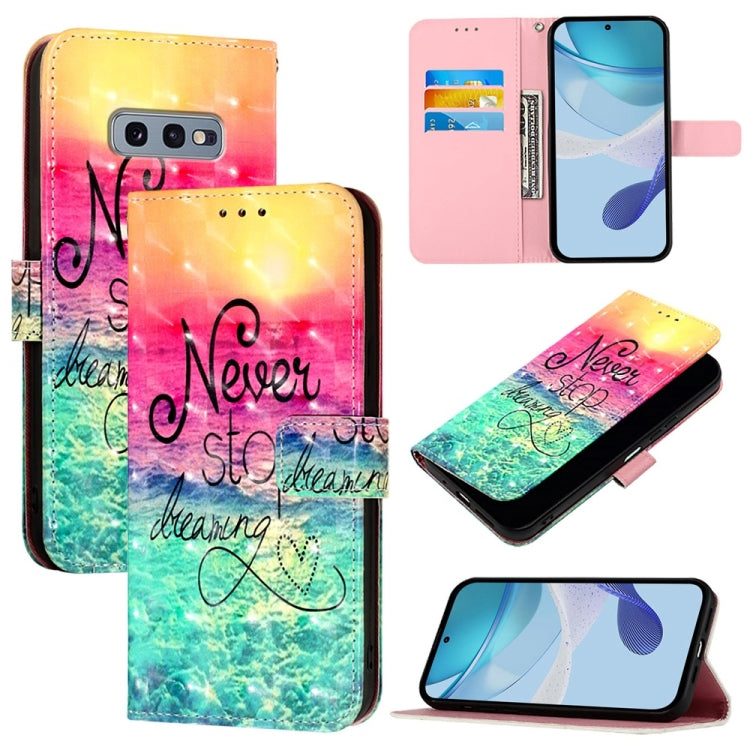 3D Painting Horizontal Flip Leather Phone Case, For Samsung Galaxy S10e, For Samsung Galaxy S10+, For Samsung Galaxy S10