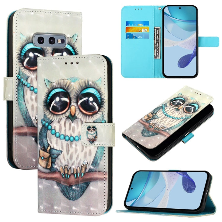 3D Painting Horizontal Flip Leather Phone Case, For Samsung Galaxy S10e, For Samsung Galaxy S10+, For Samsung Galaxy S10