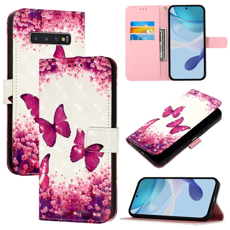 3D Painting Horizontal Flip Leather Phone Case, For Samsung Galaxy S10e, For Samsung Galaxy S10+, For Samsung Galaxy S10