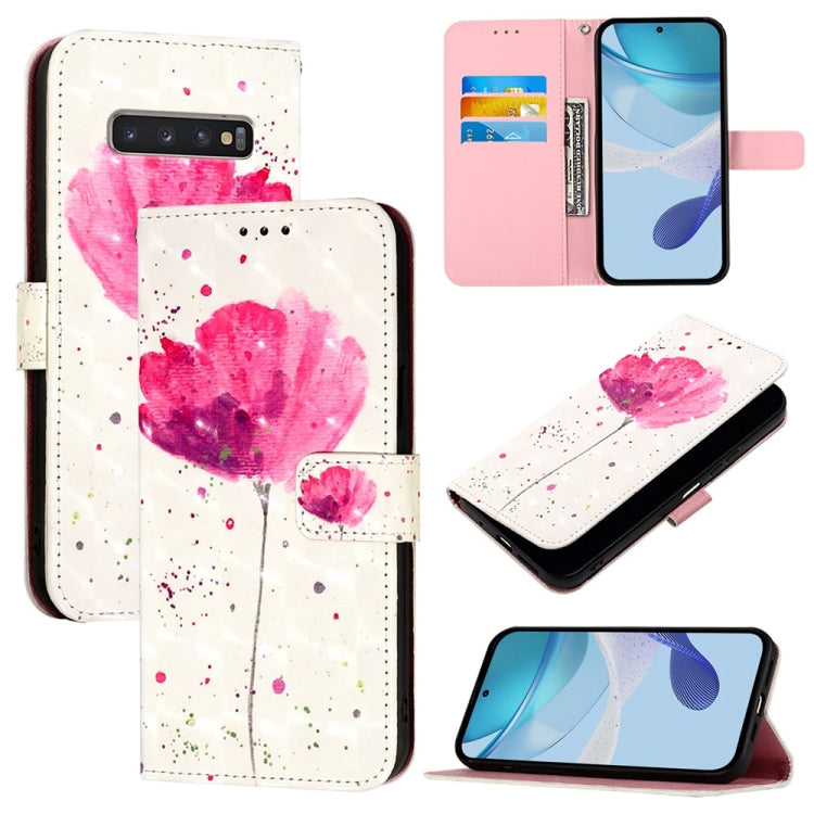 3D Painting Horizontal Flip Leather Phone Case, For Samsung Galaxy S10e, For Samsung Galaxy S10+, For Samsung Galaxy S10