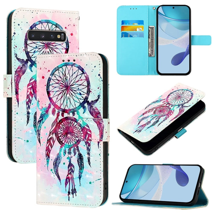 3D Painting Horizontal Flip Leather Phone Case, For Samsung Galaxy S10e, For Samsung Galaxy S10+, For Samsung Galaxy S10